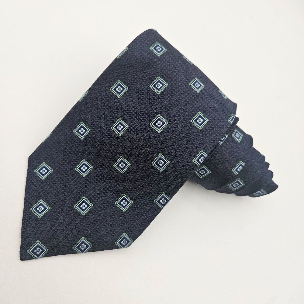 Brooks Brothers Makers & Merchants Blue Geometric Silk Tie NWT